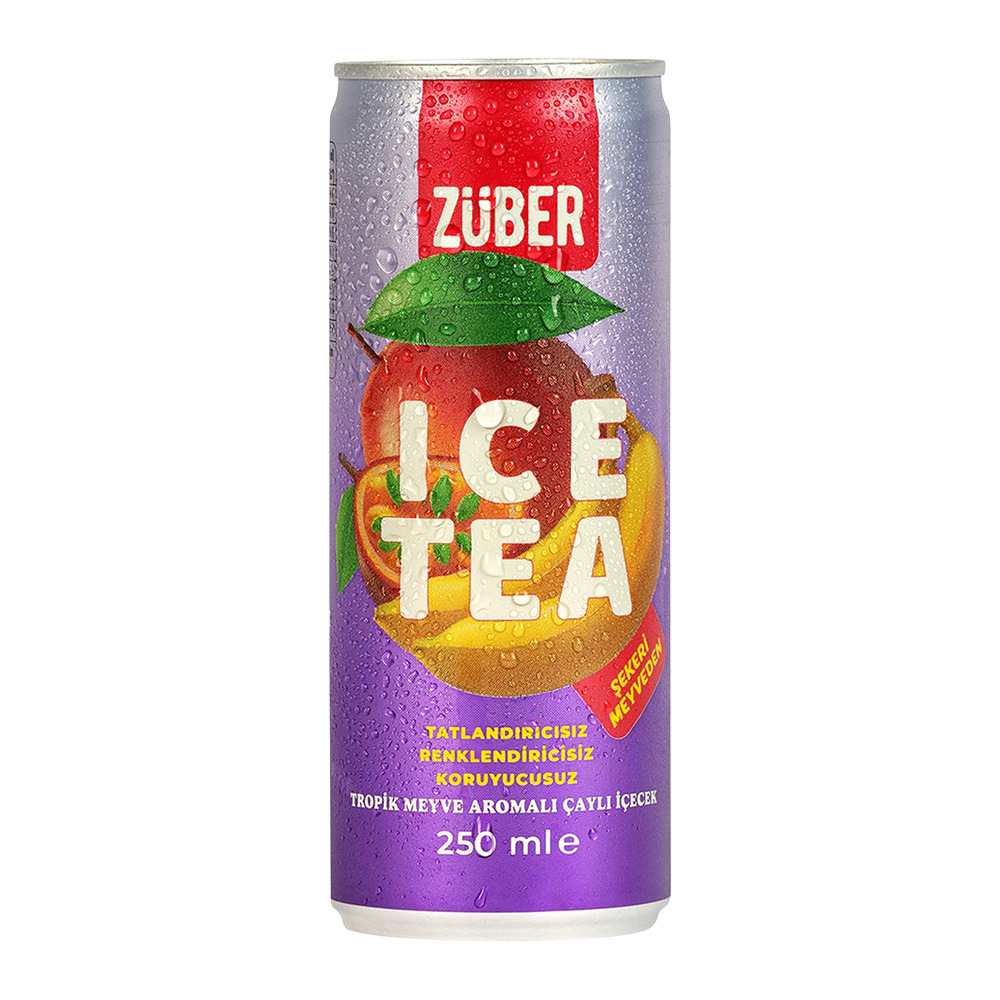 Züber Ice Tea Tropik Meyve Aromalı Çaylı İçecek 250Ml