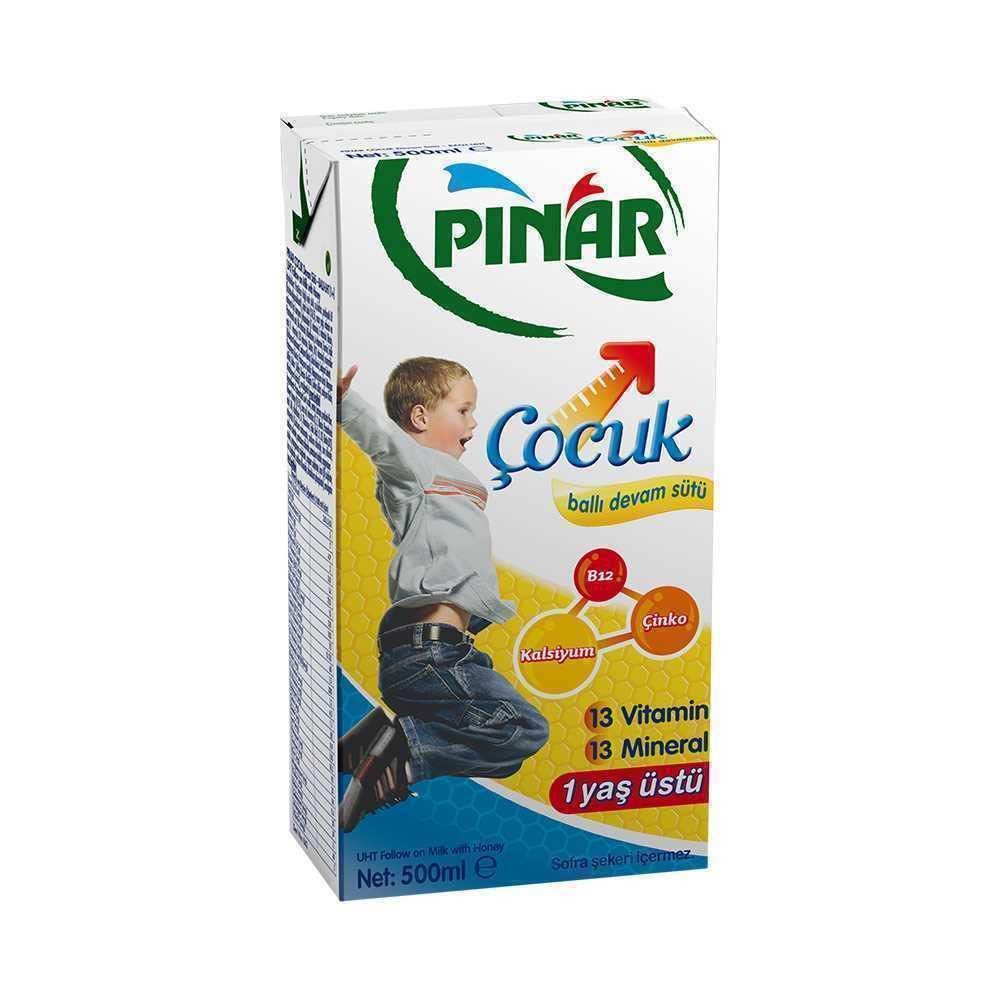 Pınar Çocuk 1 Yas Üstü Ballı Devam Süt 1/2 Lt % Yağlı