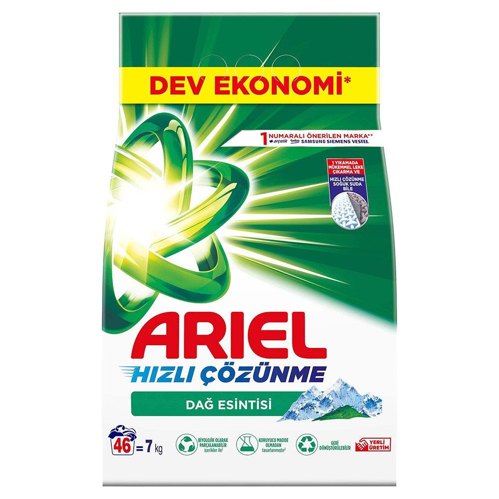 Ariel Deterjan Dağ Esintisi Renklilere Özel 7Kg