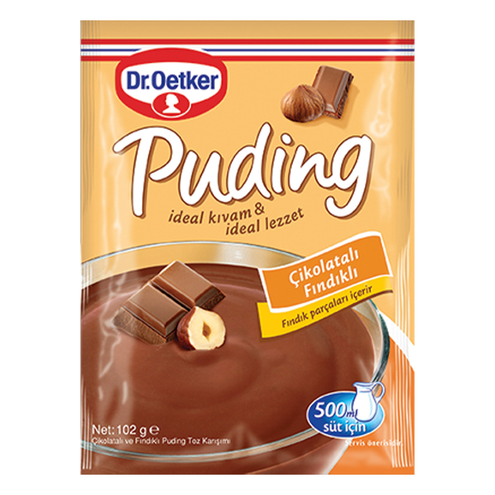 Dr. Oetker Çikolatalı Fındıklı Puding 102 Gr.