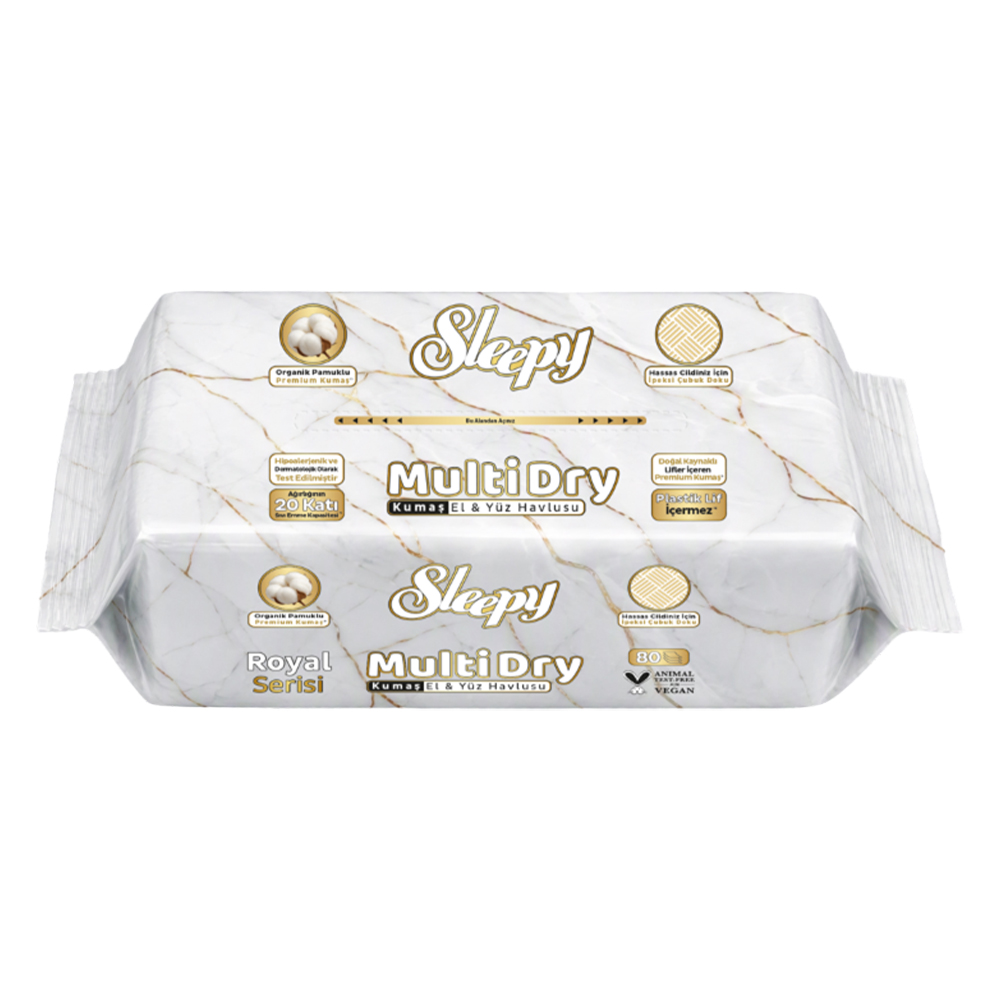 Sleepy Multi Dry El & Yüz Temizlik Havlusu 80'Li