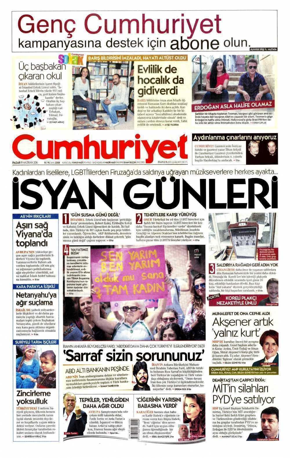 Cumhuriyet Gazetesi.