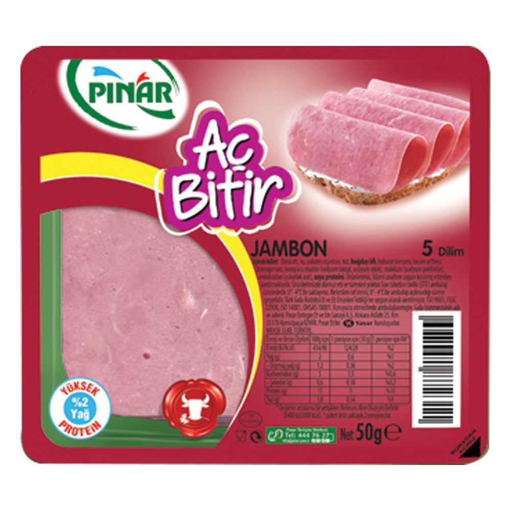 Pınar Aç Bitir Dana Jambon 50Gr