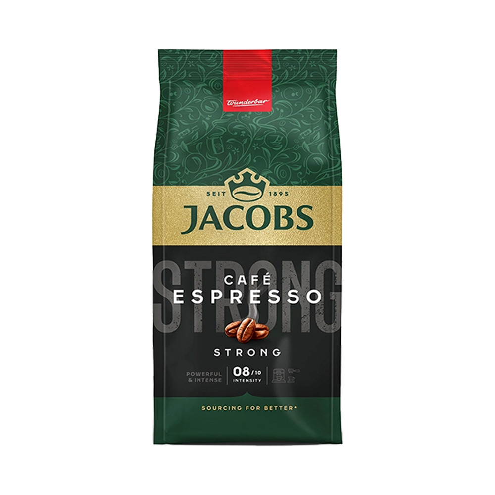 Jacobs Cafe Espresso Strong Kavrulmuş Kahve Çekirdeği 500 Gr