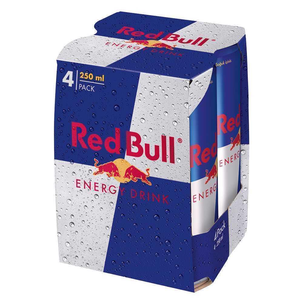Red Bull Enerji İçeceği 4*250 Ml .