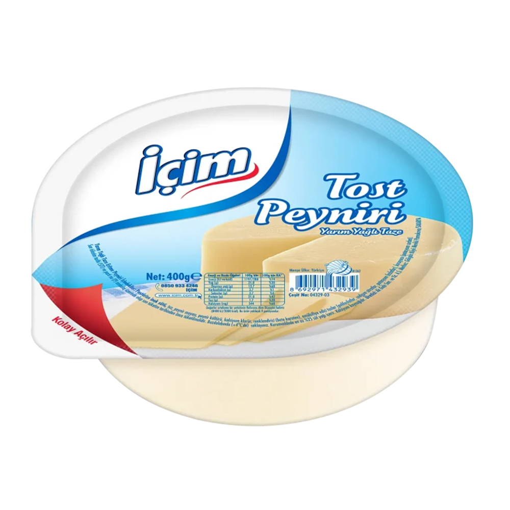 İçim Yarım Yağlı Tost Peyniri 400Gr