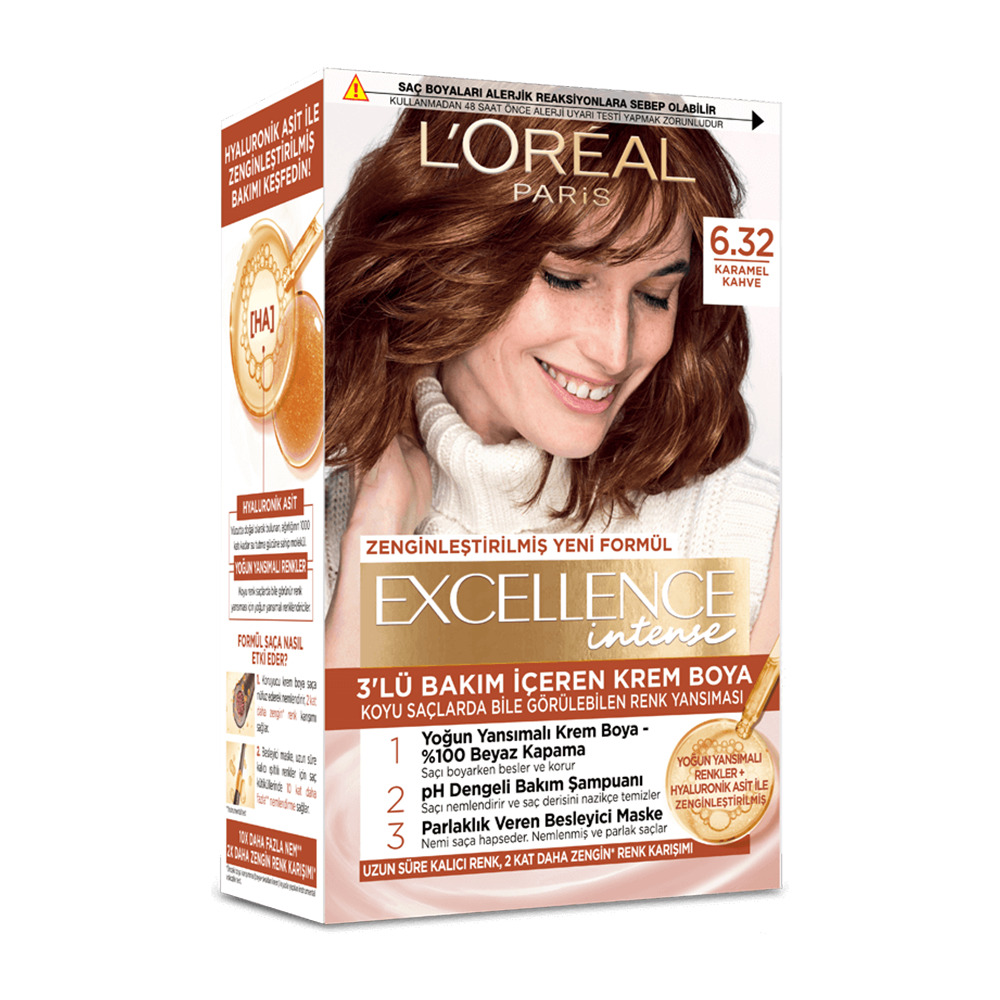 Loreal Excellence Intense 6.32 Karamel Kahve